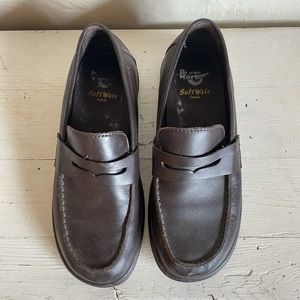 Doc Martens brown leather loafers